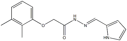 2-(2,3-dimethylphenoxy)-N'-(1H-pyrrol-2-ylmethylene)acetohydrazide Struktur