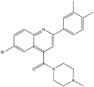 6-bromo-2-(3,4-dimethylphenyl)-4-[(4-methyl-1-piperazinyl)carbonyl]quinoline Struktur