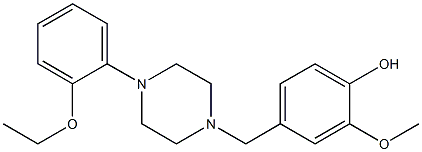 4-{[4-(2-ethoxyphenyl)-1-piperazinyl]methyl}-2-methoxyphenol Struktur