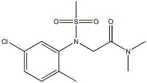 2-[5-chloro-2-methyl(methylsulfonyl)anilino]-N,N-dimethylacetamide Struktur