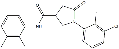 1-(3-chloro-2-methylphenyl)-N-(2,3-dimethylphenyl)-5-oxo-3-pyrrolidinecarboxamide Struktur