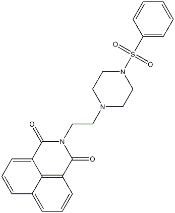 2-{2-[4-(phenylsulfonyl)-1-piperazinyl]ethyl}-1H-benzo[de]isoquinoline-1,3(2H)-dione Struktur