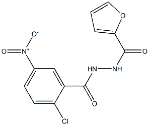 2-chloro-N'-(2-furoyl)-5-nitrobenzohydrazide Struktur