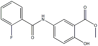 methyl 5-[(2-fluorobenzoyl)amino]-2-hydroxybenzoate Struktur