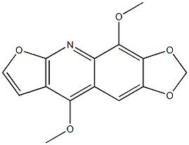 4,9-dimethoxy[1,3]dioxolo[4,5-g]furo[2,3-b]quinoline Struktur