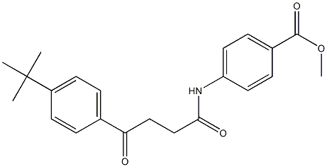 methyl 4-{[4-(4-tert-butylphenyl)-4-oxobutanoyl]amino}benzoate Struktur