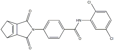 N-(2,5-dichlorophenyl)-4-(3,5-dioxo-4-azatricyclo[5.2.1.0~2,6~]dec-8-en-4-yl)benzamide Struktur