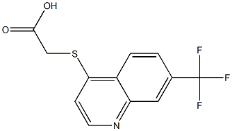 {[7-(trifluoromethyl)-4-quinolinyl]sulfanyl}acetic acid Struktur