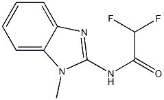 2,2-difluoro-N-(1-methyl-1H-benzimidazol-2-yl)acetamide Struktur