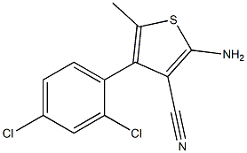 2-amino-4-(2,4-dichlorophenyl)-5-methyl-3-thiophenecarbonitrile Struktur