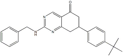 2-(benzylamino)-7-(4-tert-butylphenyl)-7,8-dihydro-5(6H)-quinazolinone Struktur