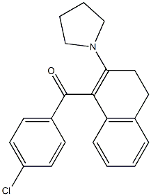 (4-chlorophenyl)[2-(1-pyrrolidinyl)-3,4-dihydro-1-naphthalenyl]methanone Struktur