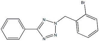 2-(2-bromobenzyl)-5-phenyl-2H-tetraazole Struktur