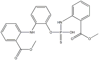 methyl 2-{[[2-(methoxycarbonyl)anilino](phenyl)phosphorothioyl]amino}benzoate Struktur