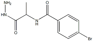 4-bromo-N-(2-hydrazino-1-methyl-2-oxoethyl)benzamide Struktur