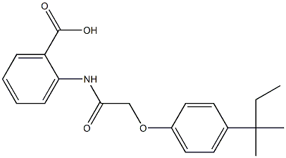 2-{[(4-tert-pentylphenoxy)acetyl]amino}benzoic acid Struktur