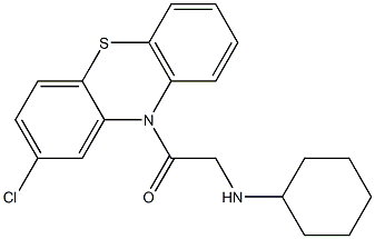 N-[2-(2-chloro-10H-phenothiazin-10-yl)-2-oxoethyl]cyclohexanamine Struktur