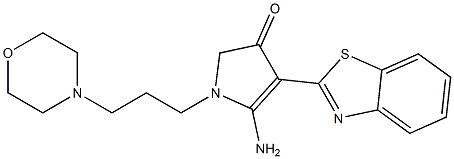 5-amino-4-(1,3-benzothiazol-2-yl)-1-[3-(4-morpholinyl)propyl]-1,2-dihydro-3H-pyrrol-3-one Struktur