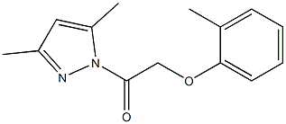 2-(3,5-dimethyl-1H-pyrazol-1-yl)-2-oxoethyl 2-methylphenyl ether Struktur