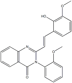 2-[2-(2-hydroxy-3-methoxyphenyl)vinyl]-3-(2-methoxyphenyl)-4(3H)-quinazolinone Struktur