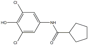 N-(3,5-dichloro-4-hydroxyphenyl)cyclopentanecarboxamide Struktur