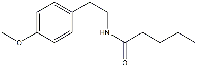 N-[2-(4-メトキシフェニル)エチル]ペンタンアミド 化學(xué)構(gòu)造式