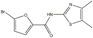 5-bromo-N-(4,5-dimethyl-1,3-thiazol-2-yl)-2-furamide Struktur