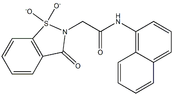 2-(1,1-dioxido-3-oxo-1,2-benzisothiazol-2(3H)-yl)-N-(1-naphthyl)acetamide Struktur