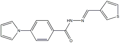 4-(1H-pyrrol-1-yl)-N'-(3-thienylmethylene)benzohydrazide Struktur