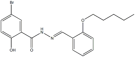 5-bromo-2-hydroxy-N'-[2-(pentyloxy)benzylidene]benzohydrazide Struktur