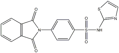 4-(1,3-dioxo-1,3-dihydro-2H-isoindol-2-yl)-N-(1,3-thiazol-2-yl)benzenesulfonamide Struktur