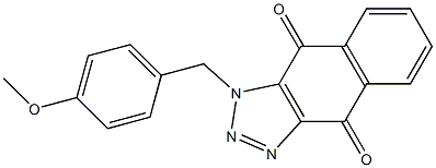 1-(4-methoxybenzyl)-1H-naphtho[2,3-d][1,2,3]triazole-4,9-dione Struktur