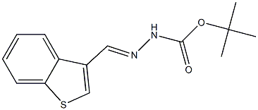 tert-butyl 2-(1-benzothien-3-ylmethylene)hydrazinecarboxylate Struktur