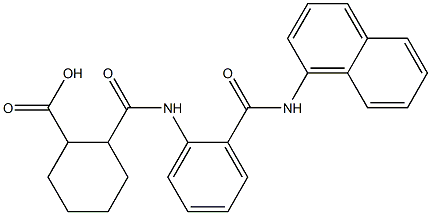 2-({2-[(1-naphthylamino)carbonyl]anilino}carbonyl)cyclohexanecarboxylic acid Struktur