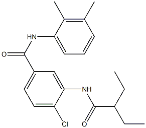 4-chloro-N-(2,3-dimethylphenyl)-3-[(2-ethylbutanoyl)amino]benzamide Struktur