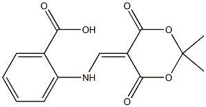 2-{[(2,2-dimethyl-4,6-dioxo-1,3-dioxan-5-ylidene)methyl]amino}benzoic acid Struktur