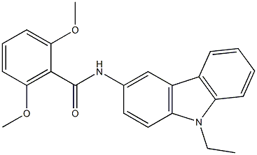 N-(9-ethyl-9H-carbazol-3-yl)-2,6-dimethoxybenzamide Struktur