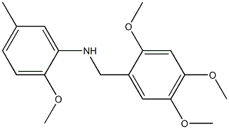 N-(2-methoxy-5-methylphenyl)-N-(2,4,5-trimethoxybenzyl)amine Struktur