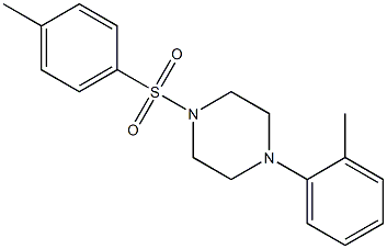 1-(2-methylphenyl)-4-[(4-methylphenyl)sulfonyl]piperazine Struktur