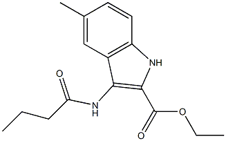 ethyl 3-(butyrylamino)-5-methyl-1H-indole-2-carboxylate Struktur