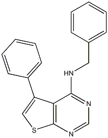 N-benzyl-5-phenylthieno[2,3-d]pyrimidin-4-amine Struktur