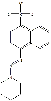 4-(1-piperidinyldiazenyl)-1-naphthalenesulfonate Struktur