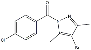 4-bromo-1-(4-chlorobenzoyl)-3,5-dimethyl-1H-pyrazole Struktur