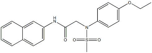 2-[4-ethoxy(methylsulfonyl)anilino]-N-(2-naphthyl)acetamide Struktur