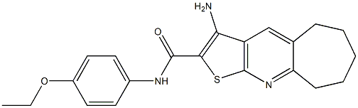 3-amino-N-(4-ethoxyphenyl)-6,7,8,9-tetrahydro-5H-cyclohepta[b]thieno[3,2-e]pyridine-2-carboxamide Struktur