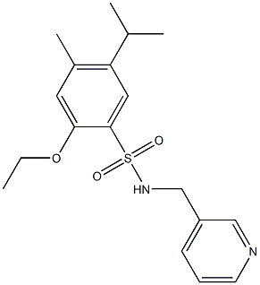 2-ethoxy-5-isopropyl-4-methyl-N-(3-pyridinylmethyl)benzenesulfonamide Struktur