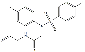 2-[[(4-fluorophenyl)sulfonyl](4-methylphenyl)amino]-N-prop-2-enylacetamide Struktur