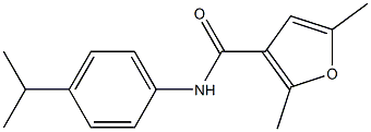 N-(4-isopropylphenyl)-2,5-dimethyl-3-furamide Struktur