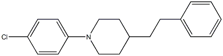 1-(4-chlorophenyl)-4-(2-phenylethyl)piperidine Struktur