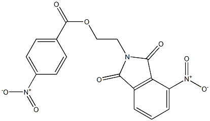 2-{4-nitro-1,3-dioxo-1,3-dihydro-2H-isoindol-2-yl}ethyl 4-nitrobenzoate Struktur